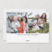 5 FOTO Weihnachten Rustikal Blauer Wald Gruß (Rückseite)