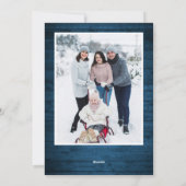 5 FOTO Weihnachten Rustikal Blauer Wald Gruß (Rückseite)