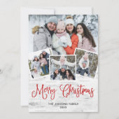 5 FOTO Weihnachten Rustikale Birch Bark Gruß (Vorderseite)