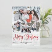 5 FOTO Weihnachten Rustikale Birch Bark Gruß (Stehend Vorderseite)