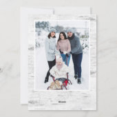 5 FOTO Weihnachten Rustikale Birch Bark Gruß (Rückseite)