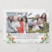 5 FOTO Weihnachten Rustikale Birch Bark Gruß (Rückseite)