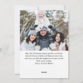 5 FOTO Weihnachten Rustikale Birch Bark Gruß (Rückseite)