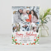 5 FOTO Weihnachten Rustikale Birch Bark Gruß (Stehend Vorderseite)