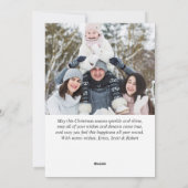 5 FOTO Weihnachten Rustikale Birch Bark Gruß (Rückseite)