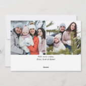 5 FOTO Weihnachten Rustikale Birch Bark Gruß (Rückseite)