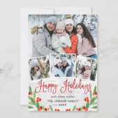 5 FOTO Weihnachten Rustikale Birch Bark Gruß (Vorderseite)