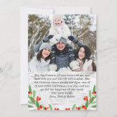 5 FOTO Weihnachten Rustikale Birch Bark Gruß (Rückseite)