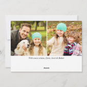 5 FOTO Weihnachten Rustikales Braun Holz Gruß (Rückseite)