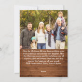 5 FOTO Weihnachten Rustikales Braun Holz Gruß (Rückseite)