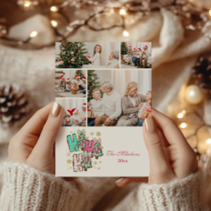 5 Foto Whimsical Ho Ho Ho Weihnachten Familie