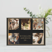 5 FotoCollage Abends Weihnachtsfeiertag Feiertagskarte (Stehend Vorderseite)