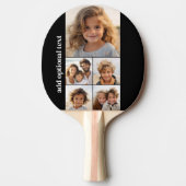 5 FotoCollage - auf schwarzem Hintergrund Tischtennis Schläger (Vorderseite)