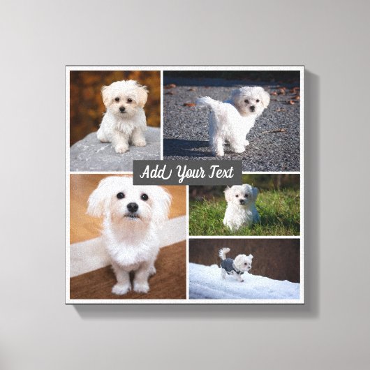 5 FotoCollage Custom Benannt Gray Canvas Print. Leinwanddruck (Vorderseite)