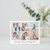 5 Fotocollage Eigene Grußfläche hinzufügen Karte (Stehend Vorderseite)