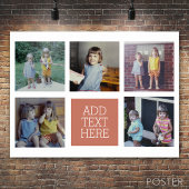 5 FotoCollage - einfacher Textblock - Korallenunte Poster
