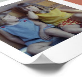 5 FotoCollage - einfacher Textblock - Korallenunte Poster (Ecke)