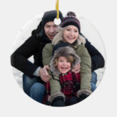 5 FotoCollage | Gewohnte Weihnachtsgrüße Keramik Ornament (Hinten)