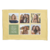 5 FotoCollage - mit Lemon und Sage Background Kissenbezug (Vorderseite)