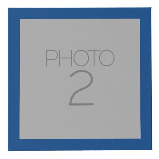 5 FotoCollage mit Solid Royal Blue Border Würfel (Rechts)