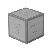 5 FotoCollage mit Steinkohle, graue Grenze Würfel (Rückseite Schrägansicht)