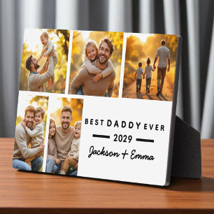 5 FotoCollage Moderner Bester Vater je Vatertag Fotoplatte