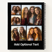 5 Fotocollage Optionaler Text — Farbe bearbeiten Notizblock (Rückseite)