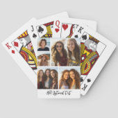 5 Fotocollage Optionaler Text — Farbe bearbeiten Spielkarten (Rückseite)