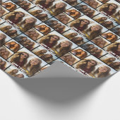 5 Fotocollage Optionaler Text — Schwarz bearbeiten Geschenkpapier (Ecke)