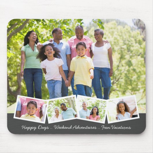 5 FotoCollage Zigzag Foto Strip und Benutzerdefini Mousepad (Vorne)