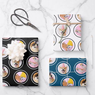 5 Fotograf zufällige Streuung personalisiert Geschenkpapier Set