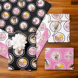 5 Fotograf zufällige Streuung personalisiert Geschenkpapier Set