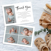 5 Fotos Baby Girl oder Boy Script Vielen Dank Ankündigung