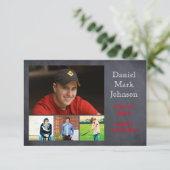 5 Fotos Collage - 3x5 Abschluss Ankündigung (Stehend Vorderseite)