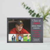 5 Fotos Collage - 3x5 Abschluss Ankündigung (Stehend Vorderseite)