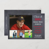 5 Fotos Collage - 3x5 Abschluss Ankündigung (Vorne/Hinten)