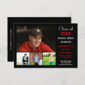 5 Fotos Collage - 3x5 Abschluss Ankündigung (Vorne/Hinten)