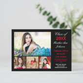 5 Fotos Collage - 3x5 Abschluss Ankündigung (Stehend Vorderseite)