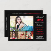 5 Fotos Collage - 3x5 Abschluss Ankündigung (Vorne/Hinten)