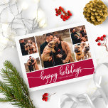 5 Fotos Collage Happy Holidays Moderne Weihnachten Postkarte<br><div class="desc">5 Fotos Collage Happy Holidays Moderne Weihnachtskarte</div>