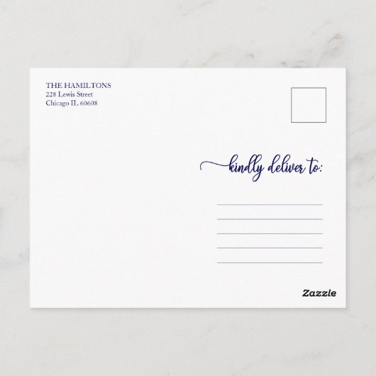 5 Fotos Collage Stilvoller Schriftart Frohe Weihna Postkarte (Rückseite)