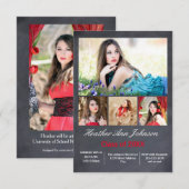 5 Fotos Collage Vertical - 3x5 Grad Ankündigung (Vorne/Hinten)