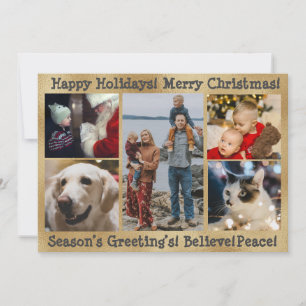 5 Fotos Frohe Weihnachten glückliche Feiertage Gol
