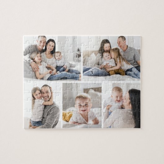 5 Fotos Galerie Collage Personalisiert Puzzle (Horizontal)