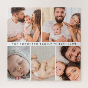 5 Fotos Galerie Familien Collage Personalisiert Puzzle