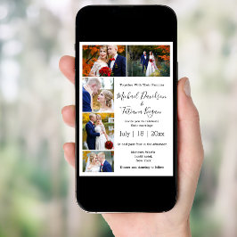 5 Fotos gedruckte und digitale Hochzeit Einladung