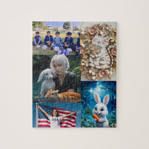 5 Fotos personalisieren Puzzle, Fotocollage  Puzzle