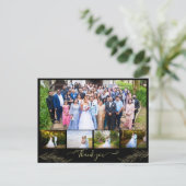 5 Fotos personalisiert dank Kartenvorlage Postkarte (Stehend Vorderseite)