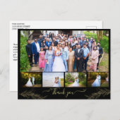 5 Fotos personalisiert dank Kartenvorlage Postkarte (Vorne/Hinten)