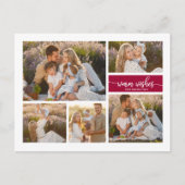 5 Fotos Warmes wünscht Moderne Collage Weihnachten Postkarte (Vorderseite)